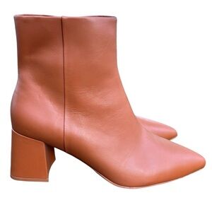 NEW Aerosoles Irma Caramel Color Pointed Toe Block Heel Booties